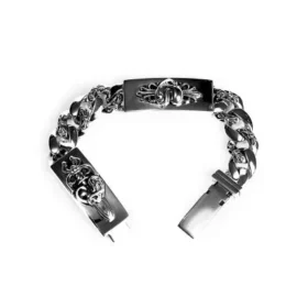 Dubbele ID-armband met sierlijke schakels