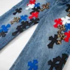 Firmranch leren broek met luipaardprint en kruis Firmranch leren broek met luipaardprint en kruis
