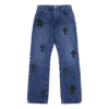Jeans met leren Cross Patches Jeans met leren Cross Patches