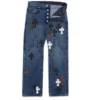 Lemandik straight leg Jeans met Cross Patch Lemandik straight leg Jeans met Cross Patch