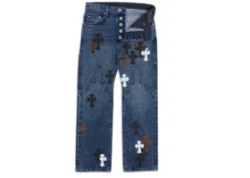 Lemandik straight leg Jeans met Cross Patch Lemandik straight leg Jeans met Cross Patch