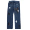 Lemandik straight leg Jeans met Cross Patch Lemandik straight leg Jeans met Cross Patch