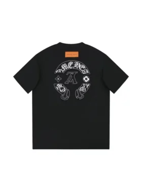 Louis Vuitton X Chrome Hearts T-shirt Zwart