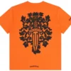 Oranje Chrome Hearts-shirt Oranje Chrome Hearts-shirt