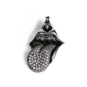 Rolling Stones Tong & Lip hanger met diamant