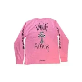 Roze Chrome Hearts-shirt met lange mouwen