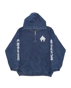 Ruckus denim jas met capuchon en Cross Patches