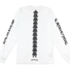 Wit Chrome Heart-shirt met lange mouwen Wit Chrome Heart-shirt met lange mouwen