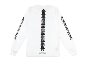 Wit Chrome Heart-shirt met lange mouwen