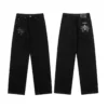 Zwarte Chrome Heart-Jeans