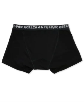 Zwarte katoenen boxershort met zwart-witte jacquard